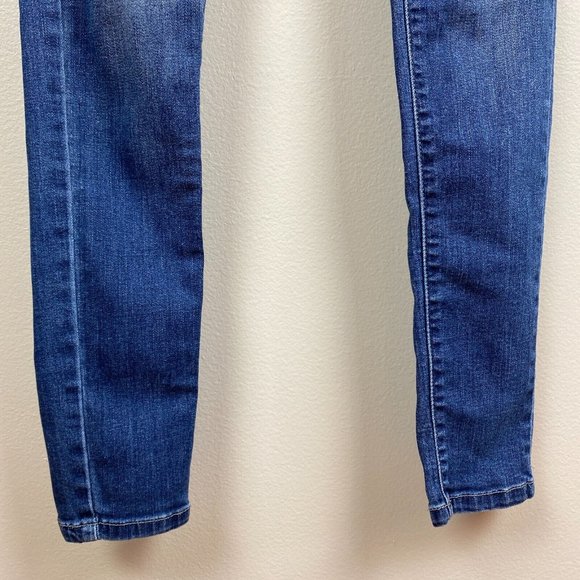 Kancan Skinny Jeans 25 Distressed Stretch Denim Medium Wash Blue Low Rise - Picture 4 of 12